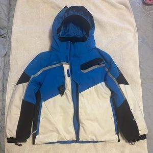 Obermeyer boys blue, black and white winter jacket (7)